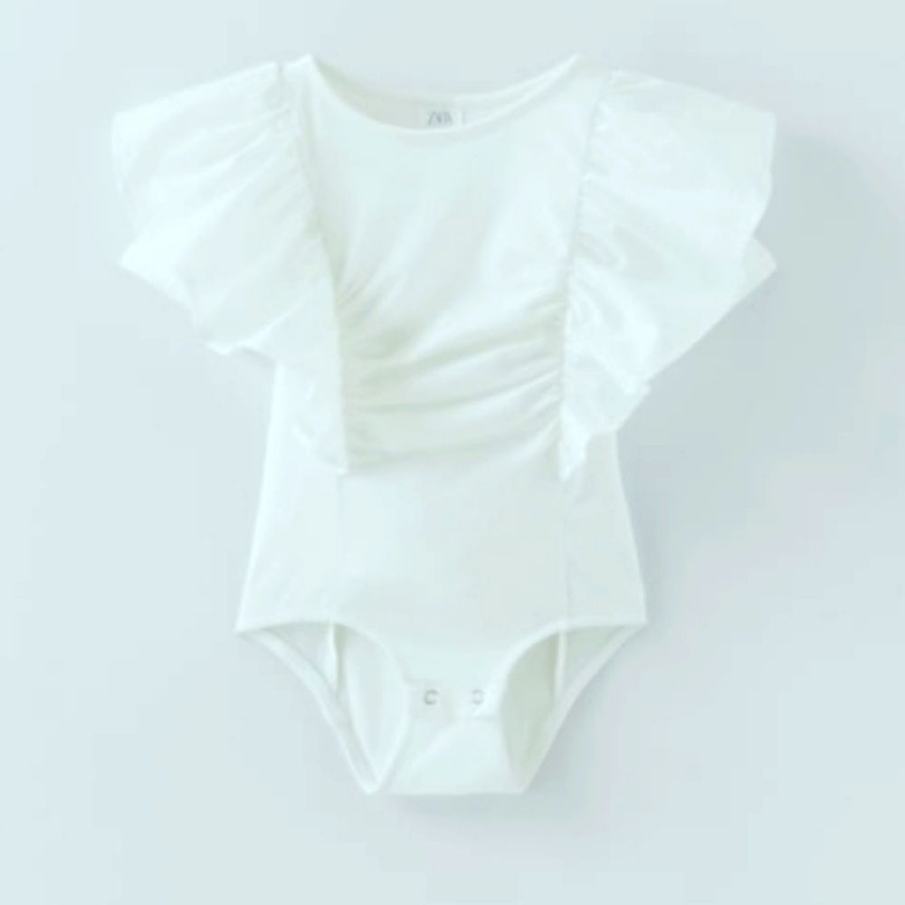 7 YEARS (48,0 INCHES)RUFFLED T-SHIRT BODYSUIT White